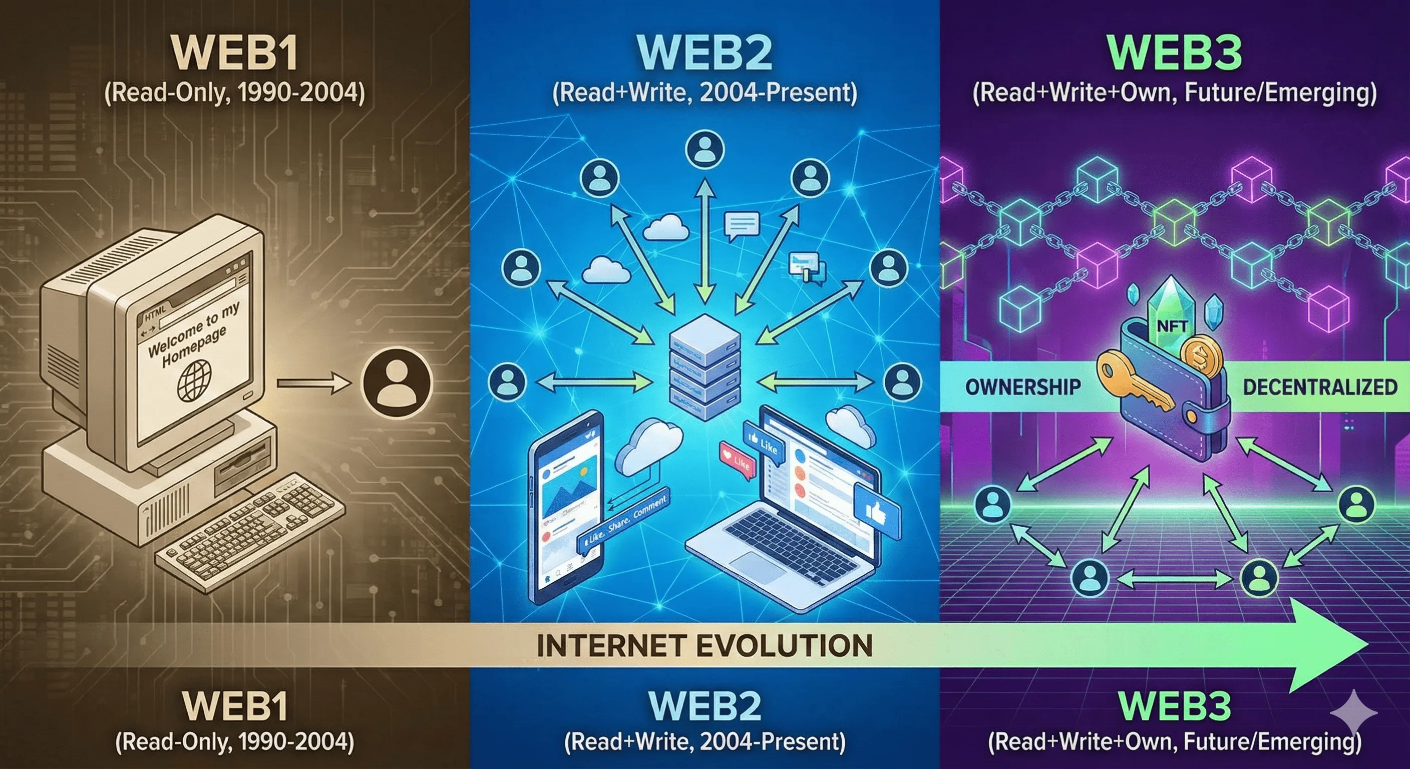 Web1 Web2 Web3 違いを徹底解説：それぞれの特徴と比較