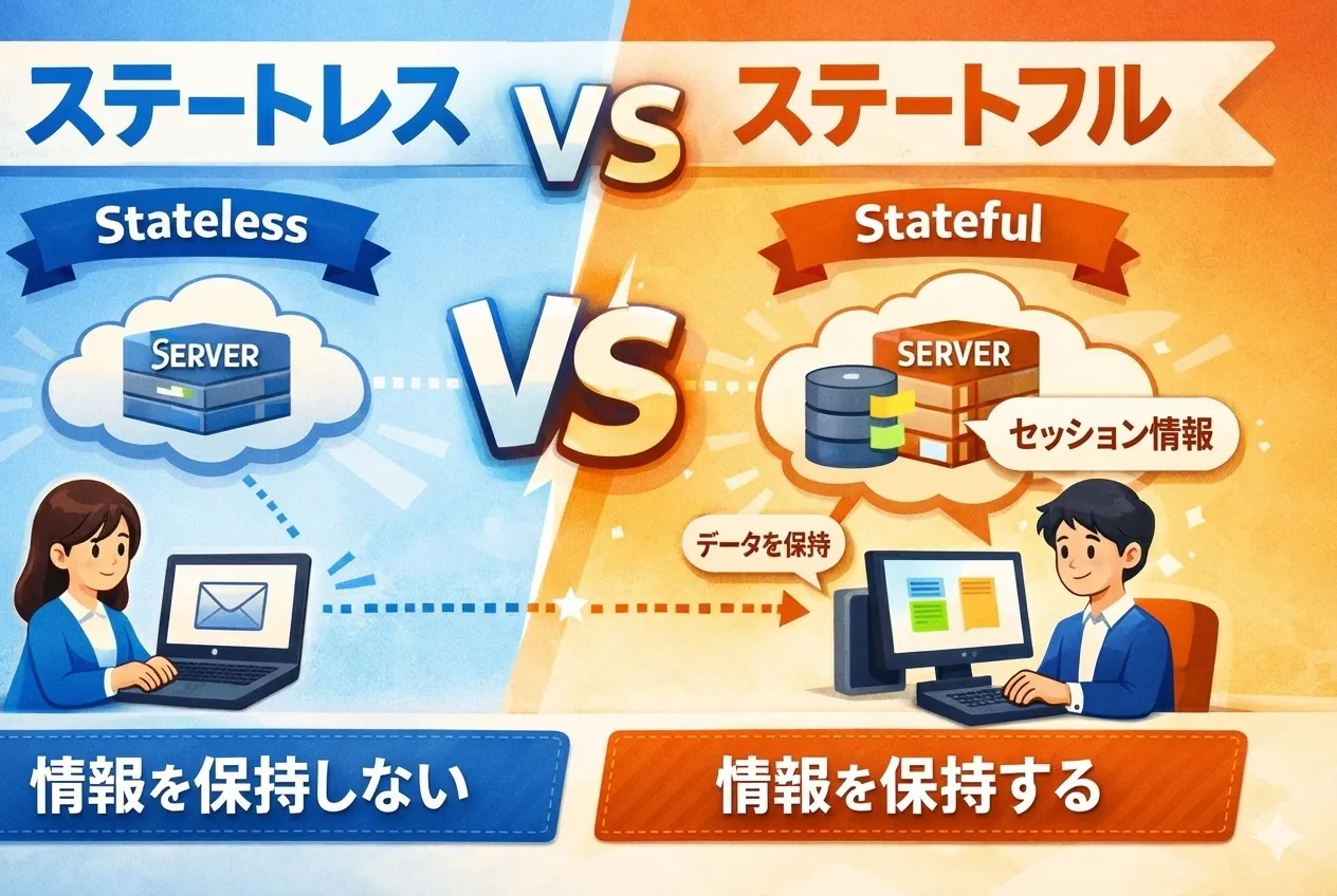 ステートレスとステートフルの違いを徹底解説！エンジニアが知るべき仕組みと具体例