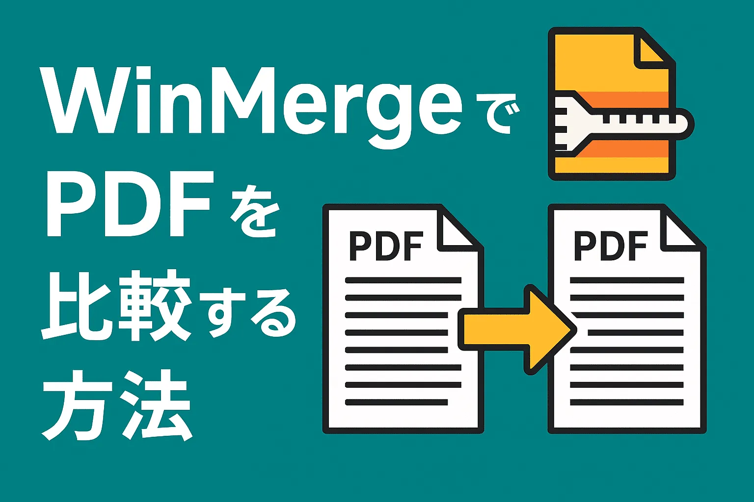 WinMergeでPDFを比較する方法