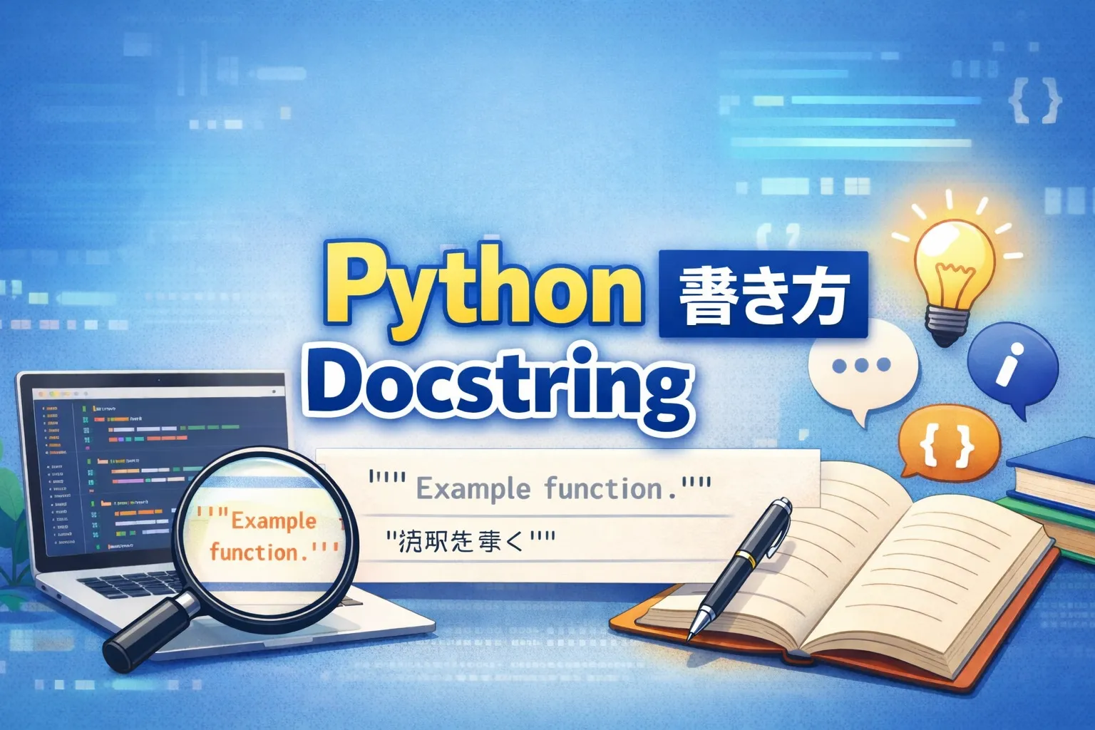 Python Docstringの書き方完全ガイド｜主要スタイルの比較と保守性を高める記述
