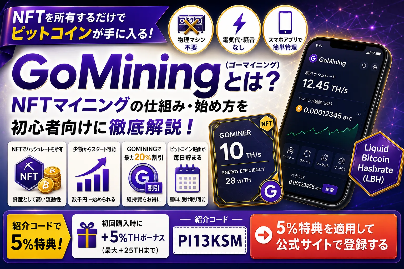 GoMiningとは？NFTでビットコインを稼ぐ仕組みを徹底解説