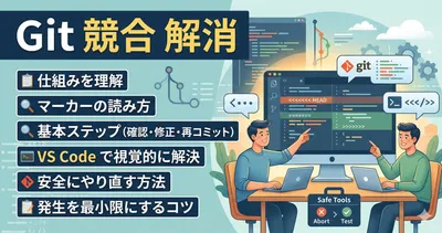 【Git】コンフリクト解消はもう怖くない!現場で迷わない具体的な手順