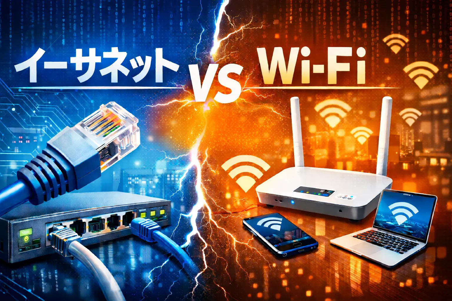 【徹底比較】イーサネットとWi-Fi違いと選び方を解説