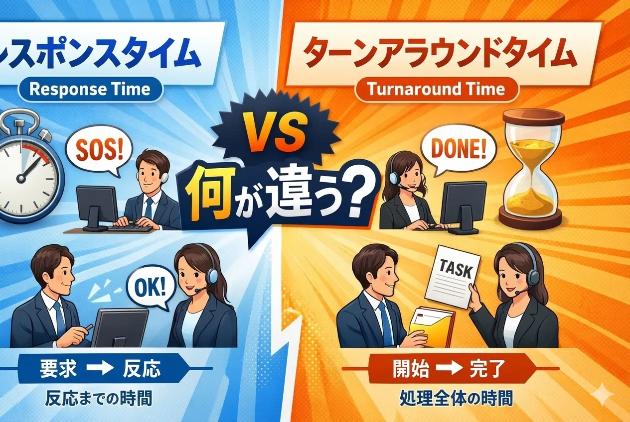 レスポンスタイムとターンアラウンドタイムの違い【基本情報対策】
