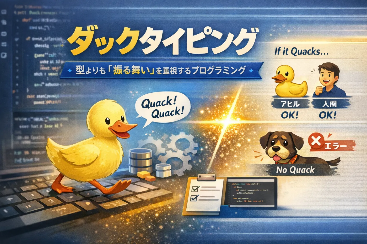 ダックタイピングとは？「アヒルのように鳴くならアヒル」をわかりやすく解説