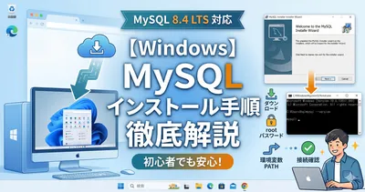 WindowsにMySQL 8.4 LTSをインストールする手順|初心者向け初期設定ガイド