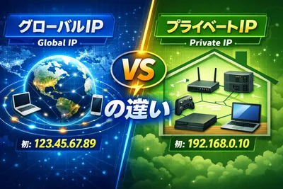 グローバルIPとプライベートIPの違いとは?範囲と覚え方を解説