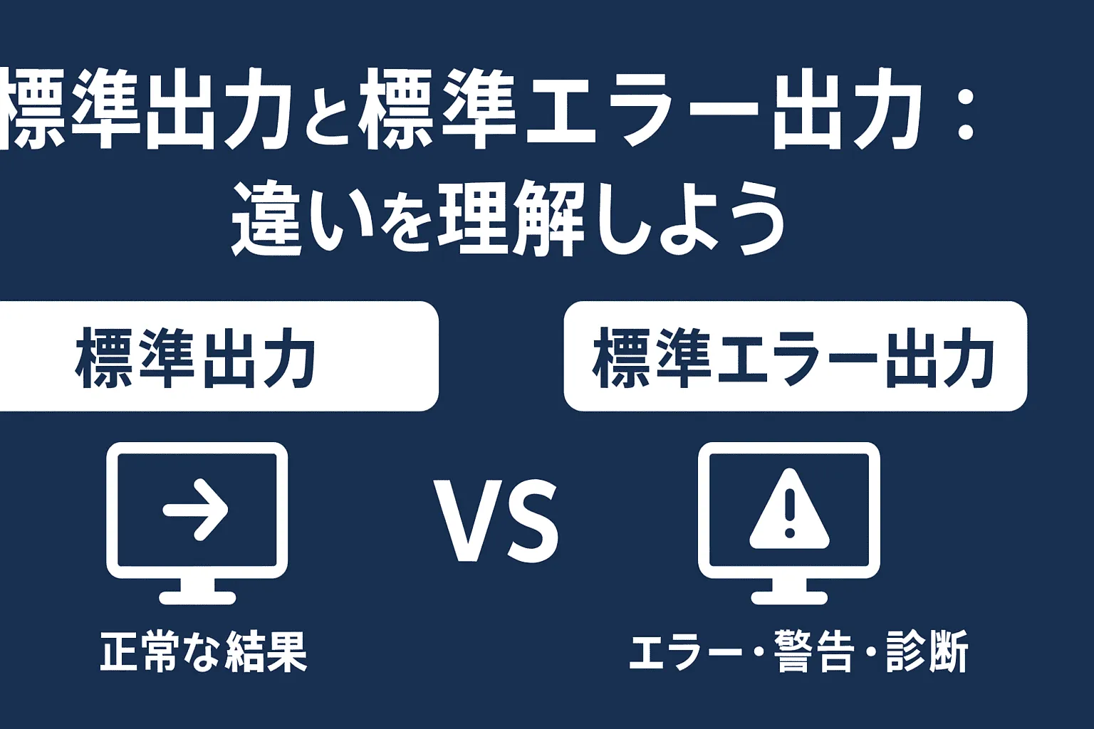 【Linux】標準出力と標準エラー出力の違い