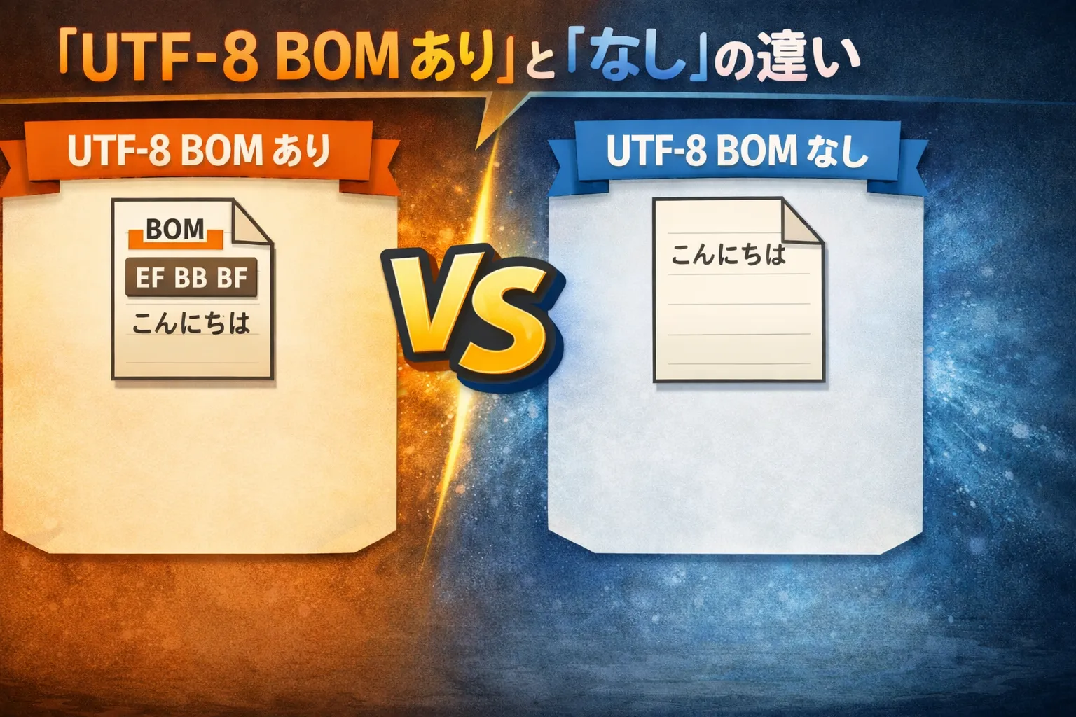 【徹底解説】UTF-8 BOMあり・なしの違いと選び方