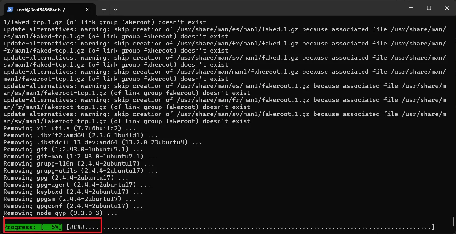 アンインストール