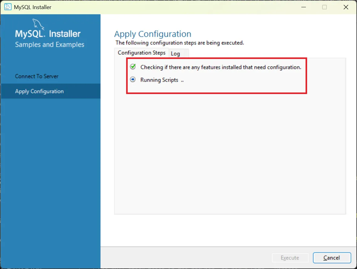 インストールの最終確認