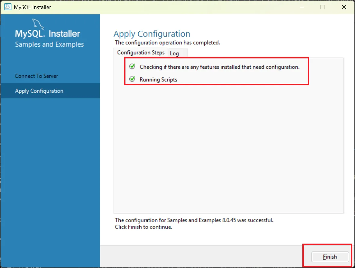 インストール完了